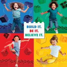 Jumbo multicolor building block set with large interlocking blocks