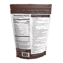 Candy wafer pouch back with Nutrition Facts and melting instructions