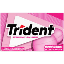 Trident sugar-free gum box, Bubblegum flavor, 14 sticks