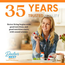 Doctor's Best High Absorption CoQ10 bottle on kitchen counter with orange cap