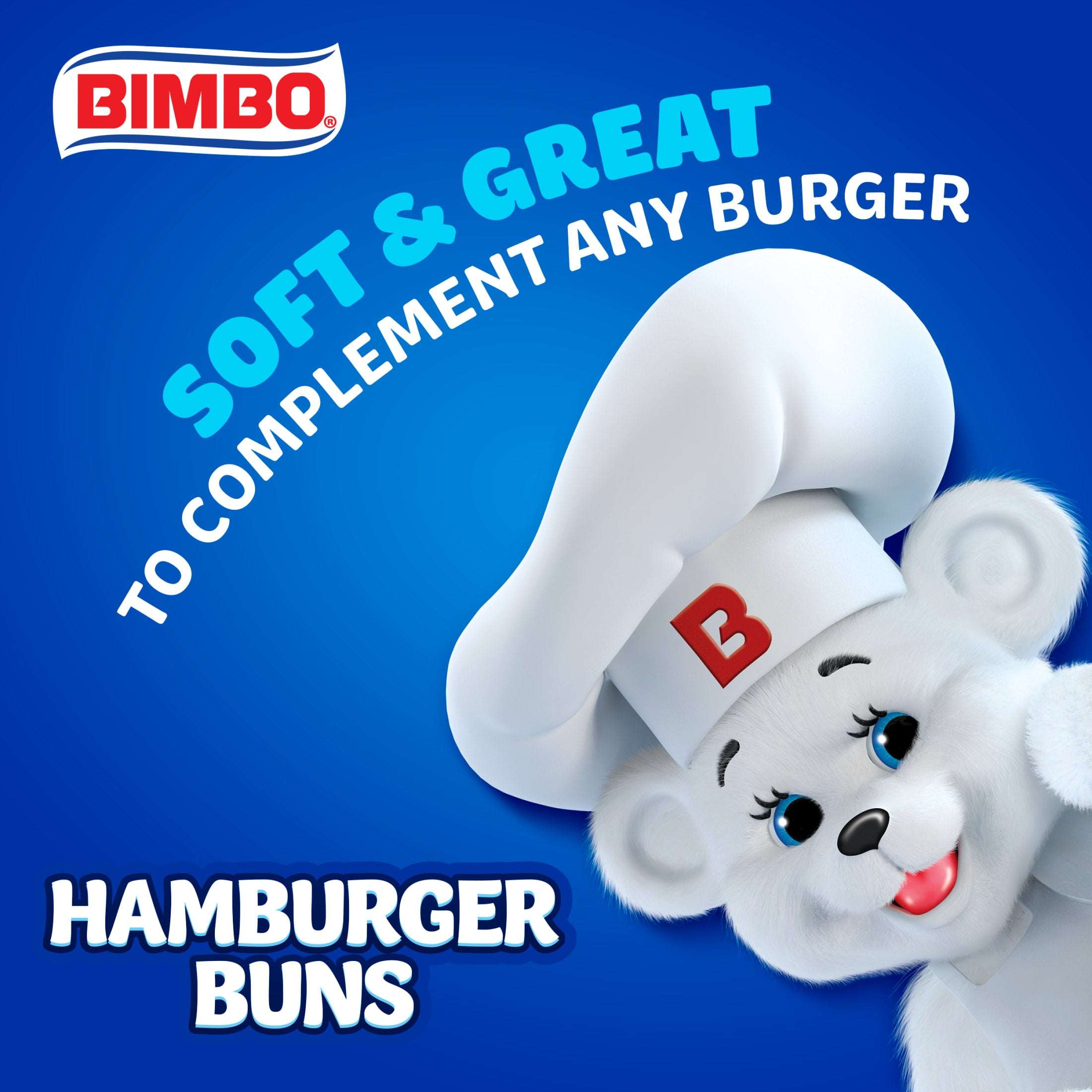 Bimbo Bimbollos Hamburger Buns, 8 count, White Hamburger Buns, 15 oz Bag