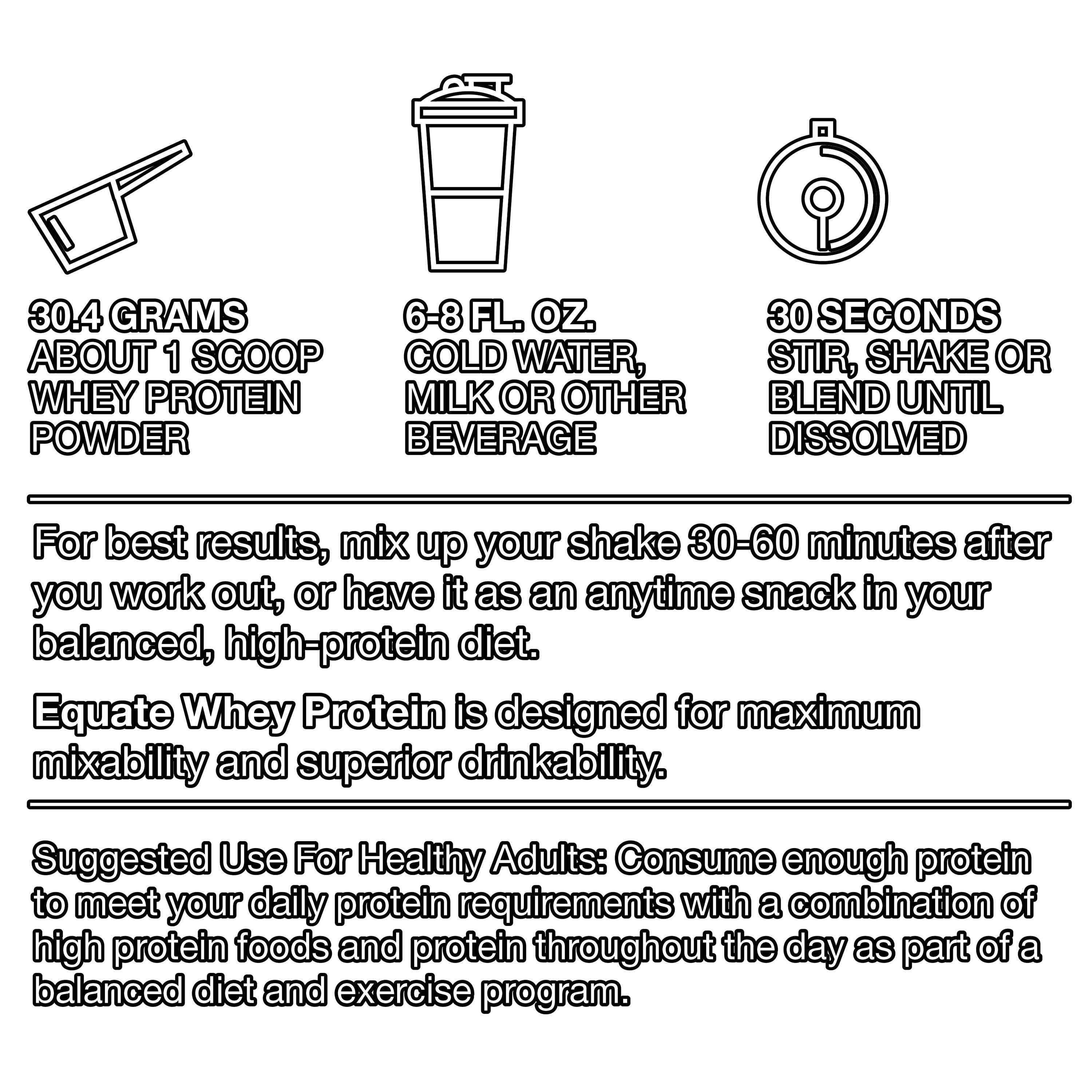 Equate Whey Protein Powder, Rich Chocolate, 24 oz