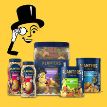 PLANTERS snack assortment with multiple jars and bags arranged together