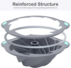 Silicone Novelty cake pan, Pound Cake Baking Pan Non-Stick pan, fluted cake pan with Heavy Grade Steel Frame and Handles for Baking Cake, bundt cake, Birthday, Party
