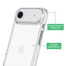Clear protective gel phone case with corner bumper protection and textured side grips