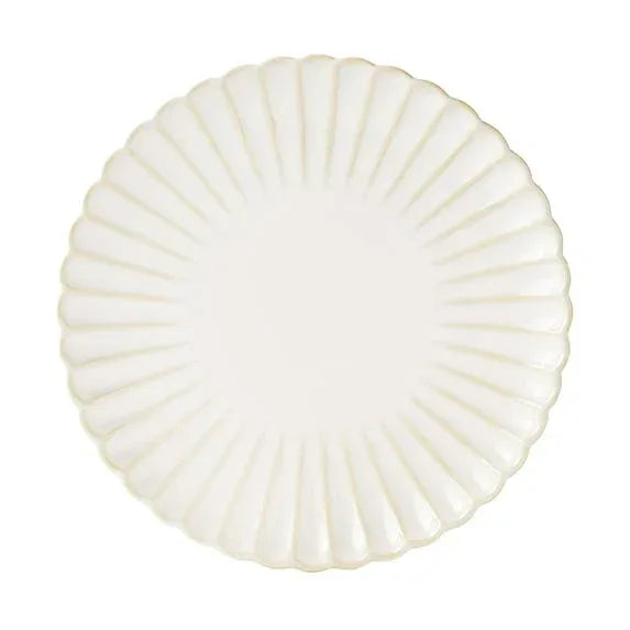 The Pioneer Woman Colette 12-Piece Stoneware Dinnerware Set, Cream