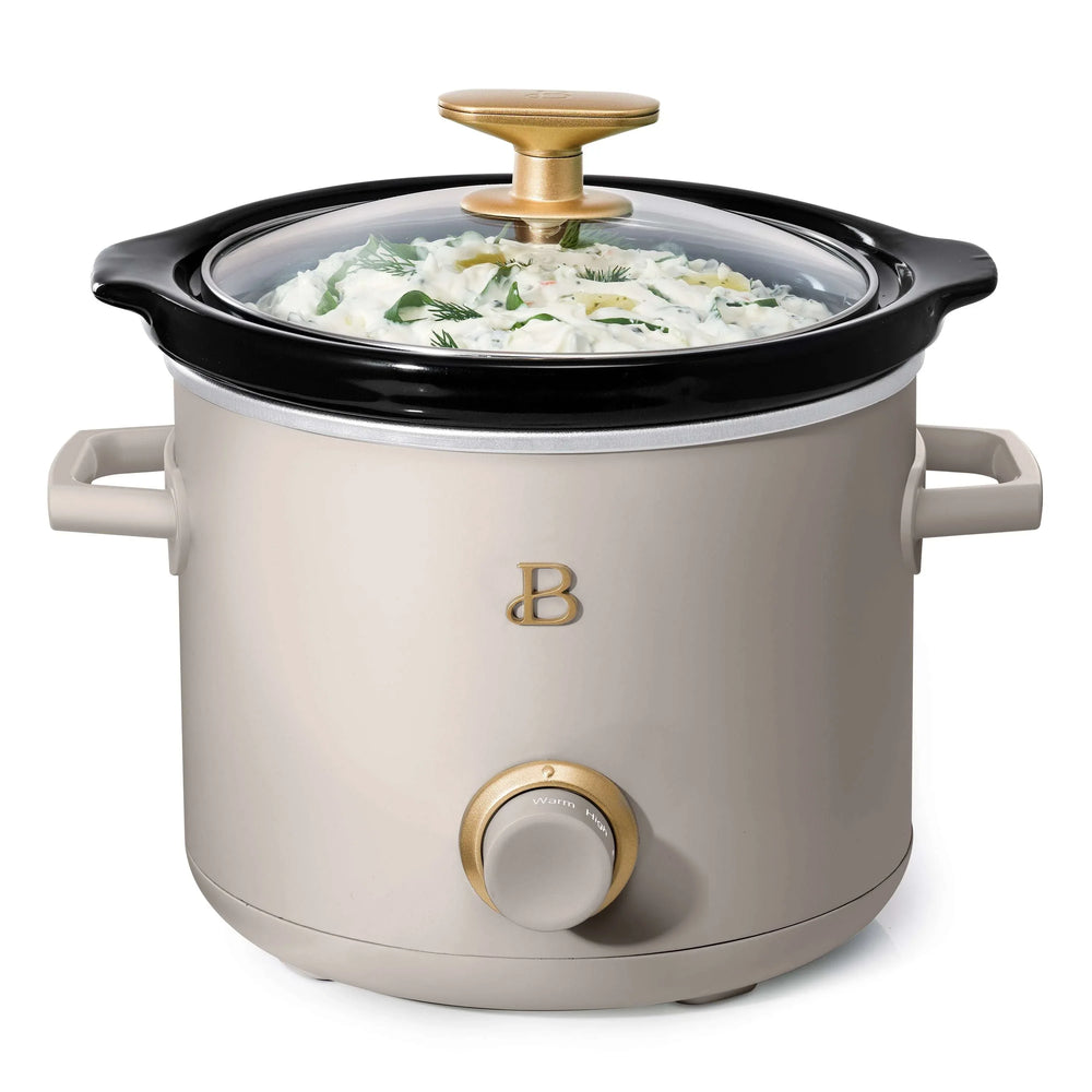 Beautiful 2 Qt Manual Slow Cooker, 2-Pack, Thyme Green + Porcini Taupe by Drew Barrymore - USA MEGA SHOP