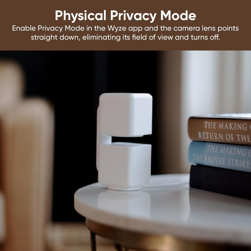 Wyze Cam Pan v4 4K Smart Security Camera, AI Indoor/Outdoor Camera with Color Night Vision, Pan/Tilt/Zoom, Voice Assistant Compatibility