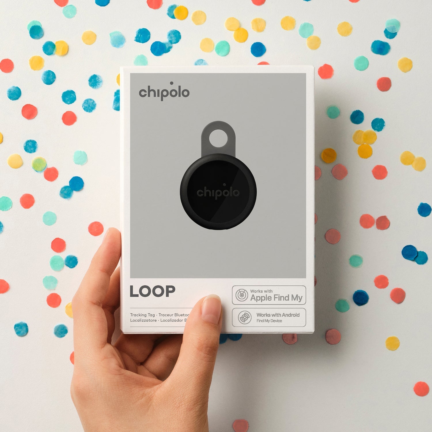 Chipolo LOOP & CARD Bundle - Rechargeable Bluetooth Tracker Item Locator for Keys, Bags & Wallets, Compatible with Apple Find My or Android Find Hub, Out of Range Alerts for Android & Call Your Phone