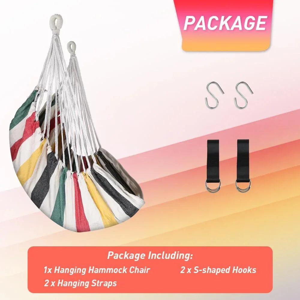 QUANFENG QF Hanging Hammock Chair Patio Indoor and Outdoor Hammock Swing Support 330 lbs - USA MEGA SHOP