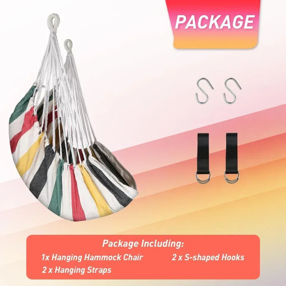 QUANFENG QF Hanging Hammock Chair Patio Indoor and Outdoor Hammock Swing Support 330 lbs