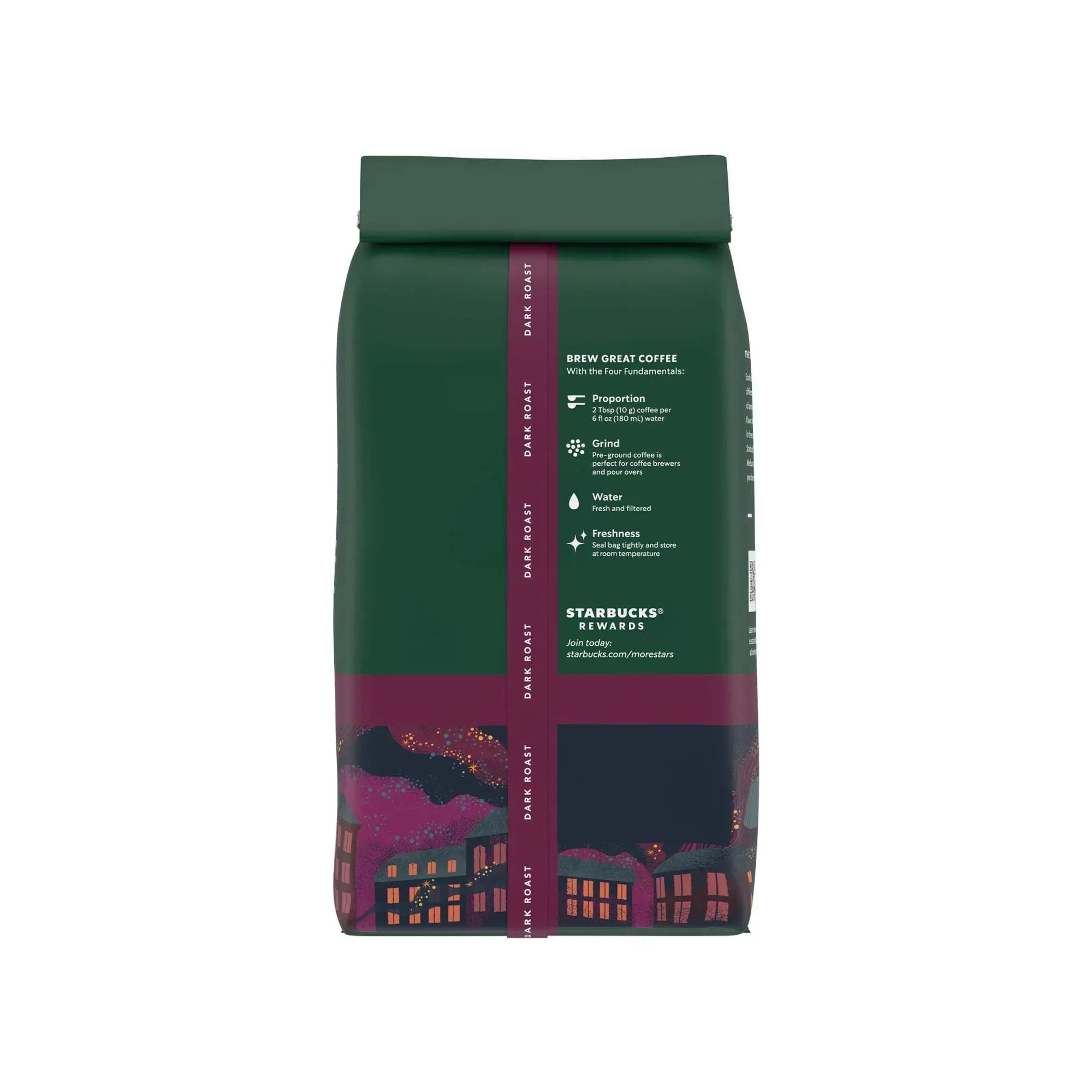 Starbucks French Roast, Flavored Ground Coffee, Dark Roast Hot or Iced Coffee, 28 oz