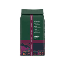 Starbucks ground coffee bag, French Roast dark roast, back label