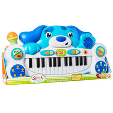 Spark animal keyboard toy in retail box with blue bear face and piano keys