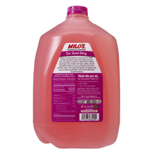 Raspberry lemonade gallon jug back label with nutrition and ingredients panel