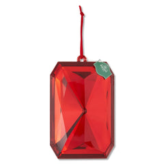 Red Jumbo Gem Christmas Ornament, 8", by Holiday Time - USA MEGA SHOP