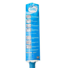 Microfiber twist mop package and blue mop handle with white microfiber head