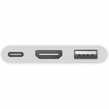 USB-C digital AV multiport adapter with three side connector ports