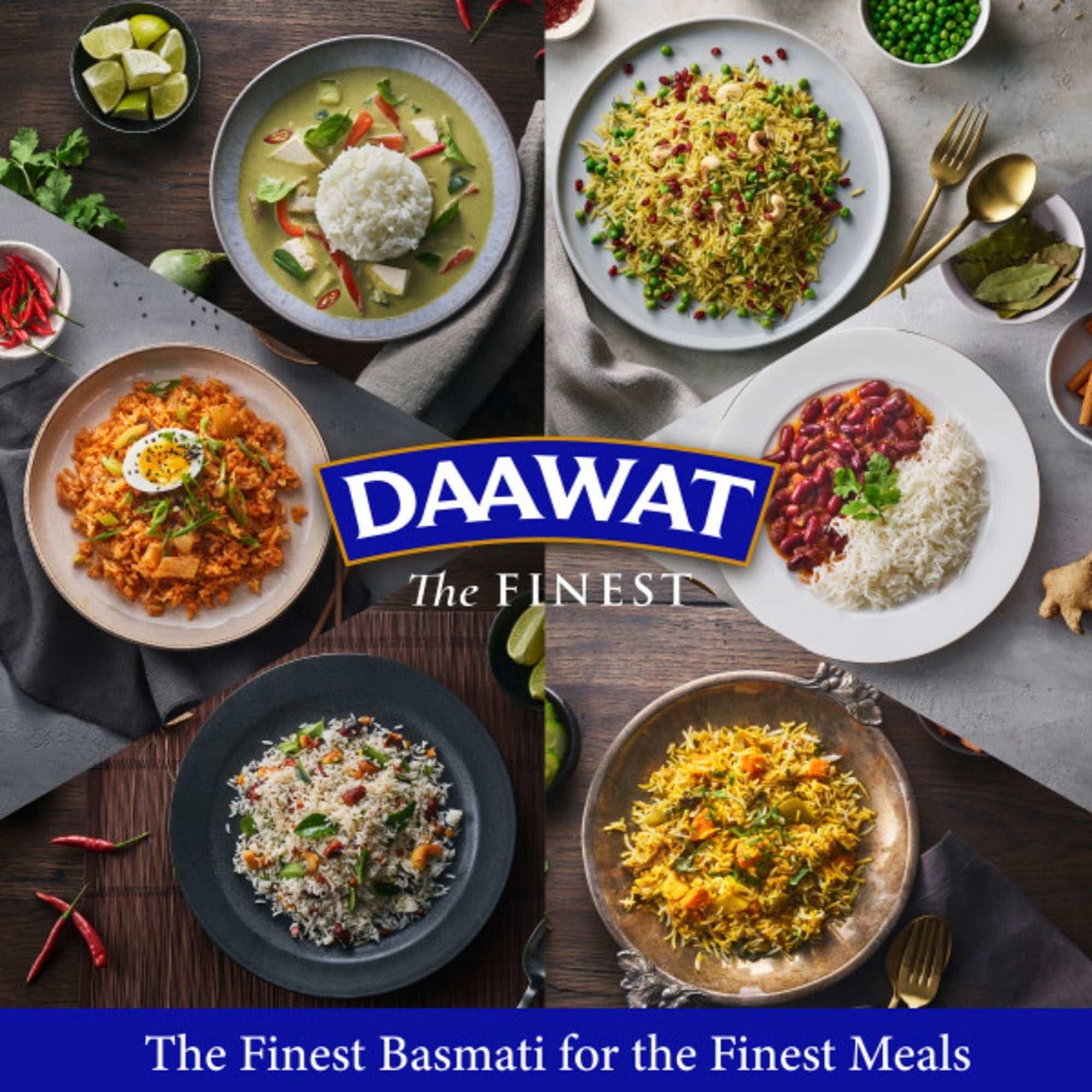 Daawat Ultima Naturally Aged Indian White Basmati Rice, Extra Long Grain, Gluten-free - 2lb Bag - USA MEGA SHOP