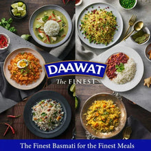 Basmati rice meal variety with plates of rice dishes