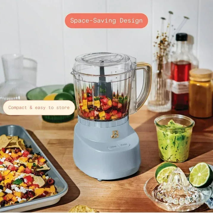 Beautiful 3-Cup Food Chopper, White Icing by Drew Barrymore