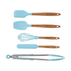 The Pioneer Woman 10-Piece Silicone and Acacia Wood Handle Cooking Utensils Set