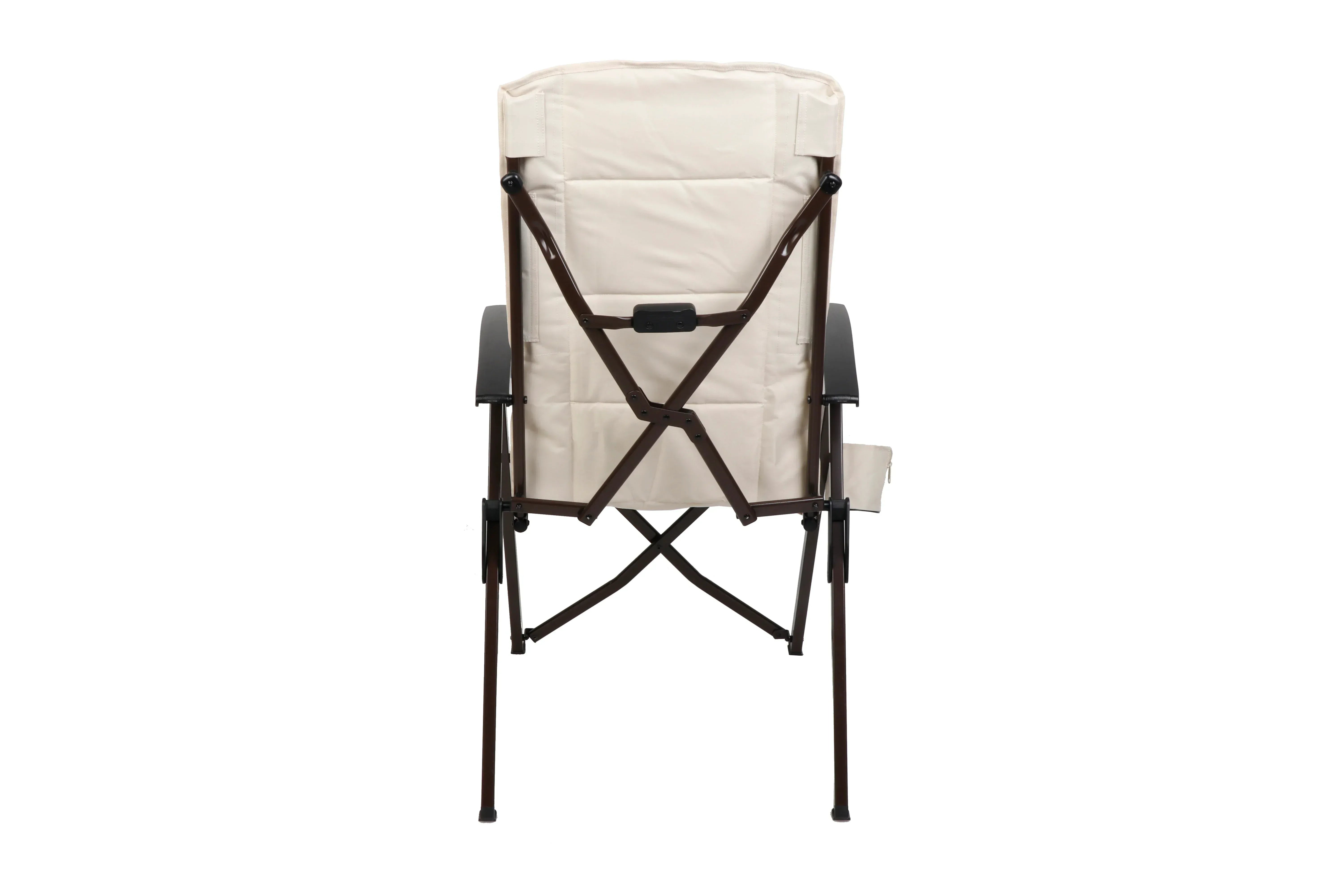 Ozark Trail Glamp High Back Reclining Lounge Chair with Adjustable Armrests, Creme