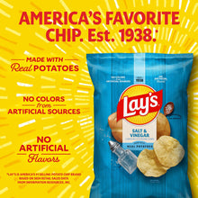 Lay's Salt & Vinegar potato chips bag with yellow America's favorite chip banner