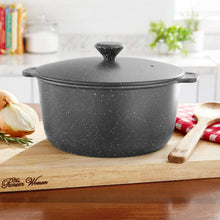 Charcoal speckle dutch oven with loop side handles, 5-quart