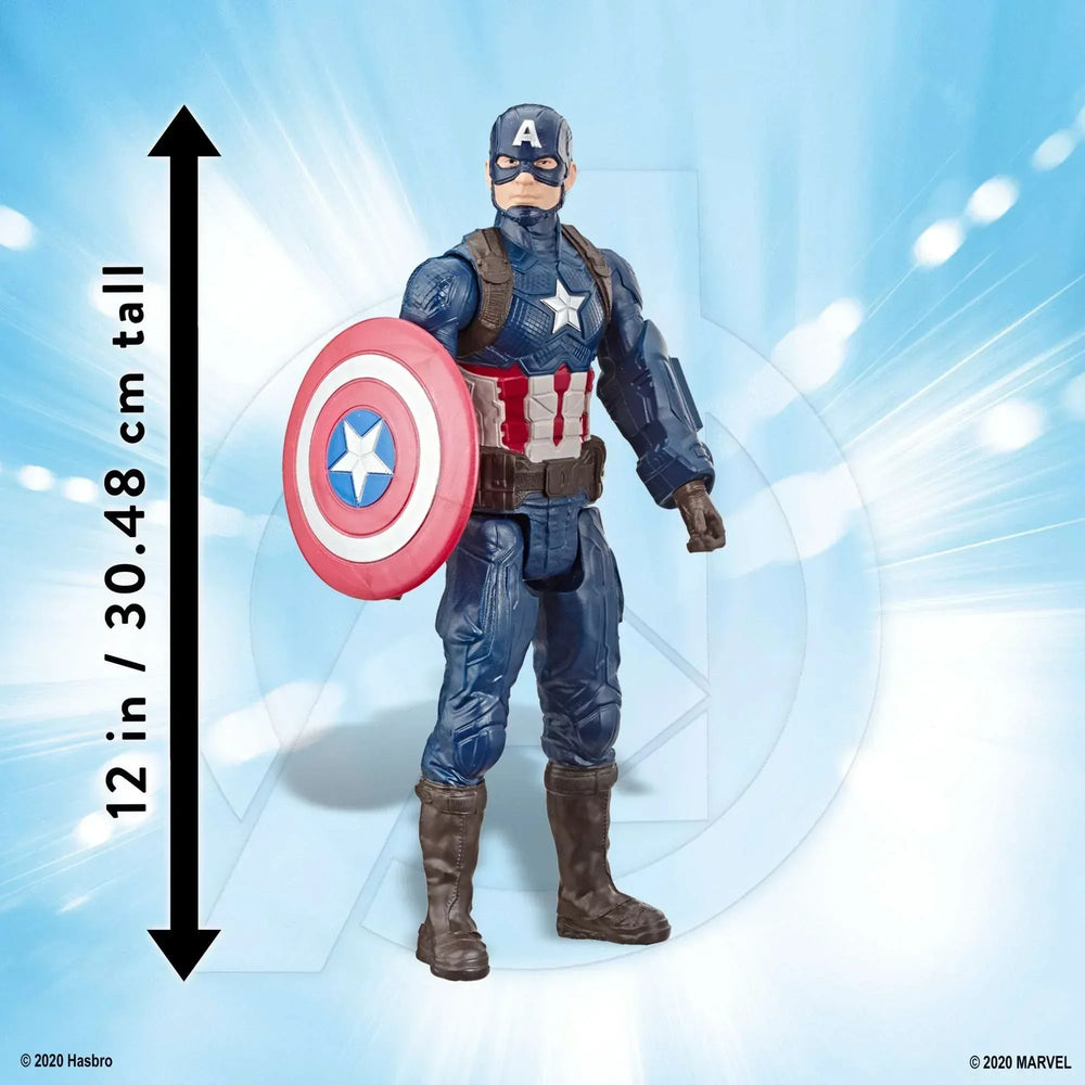 Marvel Avengers: Titan Hero Series Captain America, Iron Spider, Black Panther, and Iron Man Kids Toy Action Figure for Boys and Girls (12") - USA MEGA SHOP