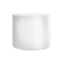 White bubble cushioning wrap roll with small air bubbles