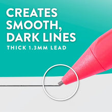 Pink 1.3mm mechanical pencil tip showing the lead and writing point