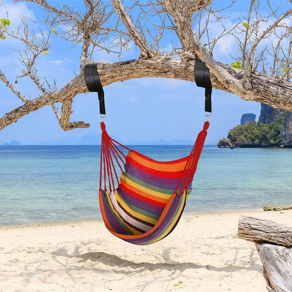 FGY Hammock Chair Swing Portable Canvas Camping Hanging Seat for Outdoor Indoor - USA MEGA SHOP