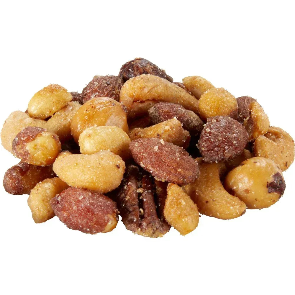 Honey Roasted Mixed Nuts, Party Snacks, Plant-Based Protein, 10 Oz Canister