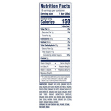 Zbar chocolate chip snack bar nutrition facts panel with calories and ingredients