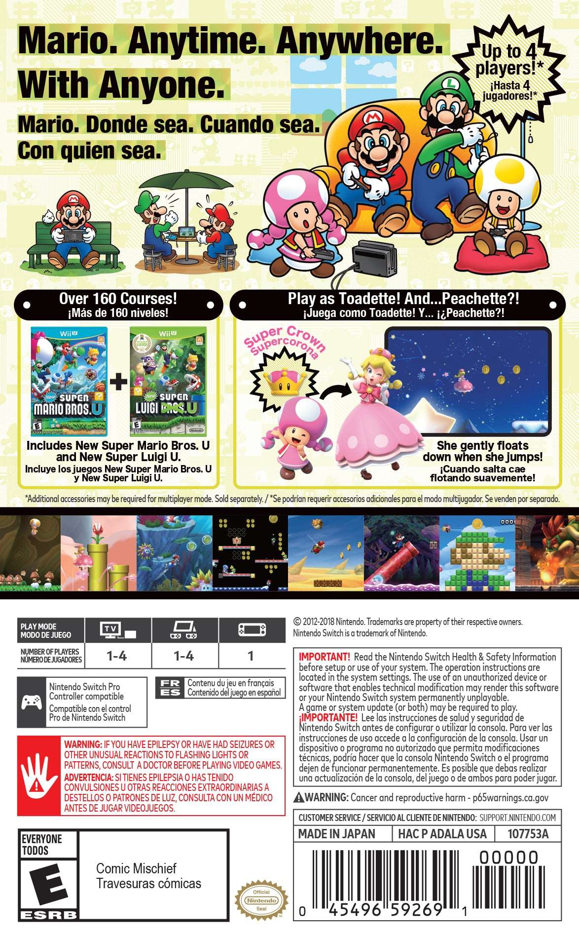 Super Mario Bros U: Deluxe, Nintendo Switch, [Edición Física]