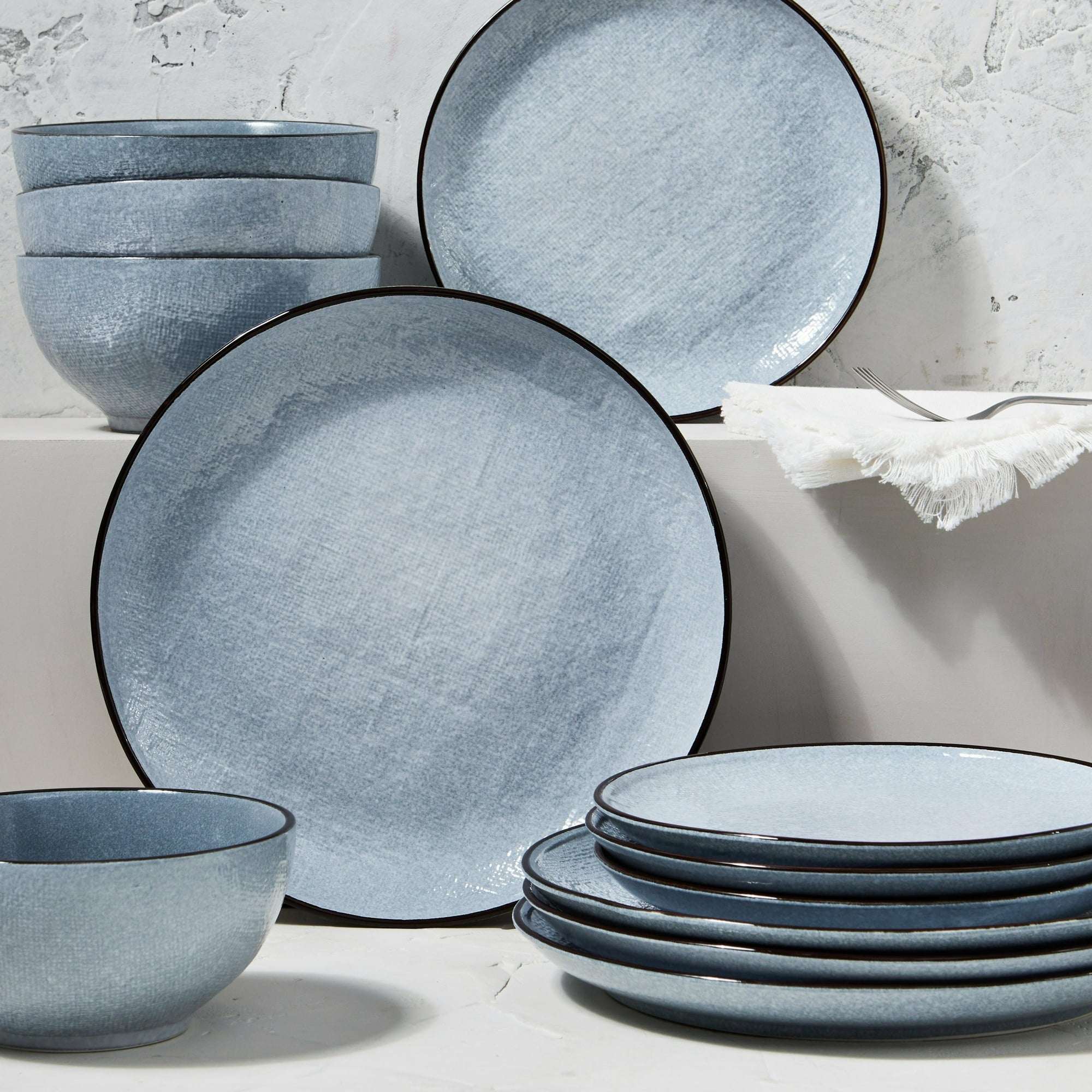 Better Homes & Gardens Stoneware Cream Murphy 12PC Dinnerware Set