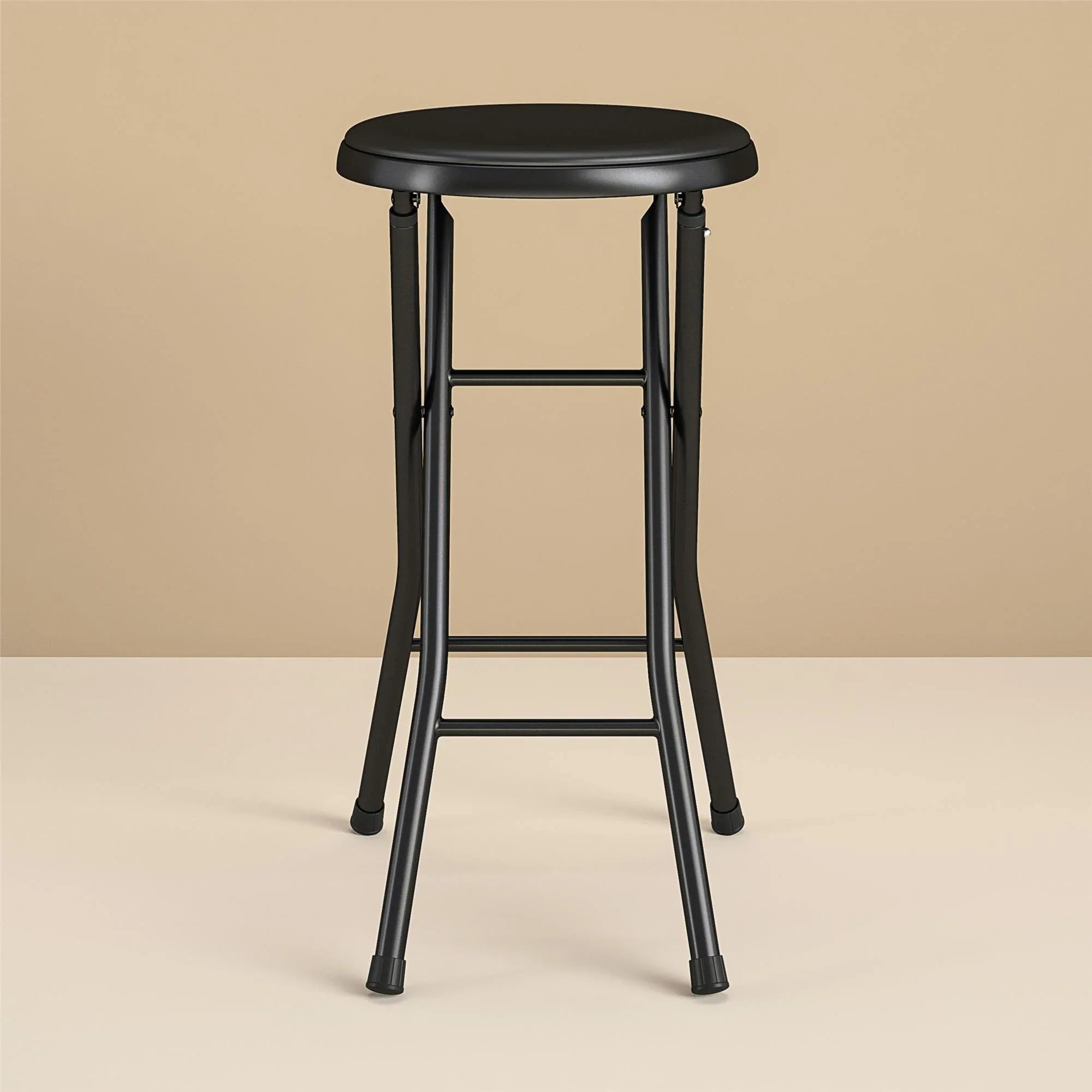 Mainstays 24" Vinyl Padded Folding Stool, Black