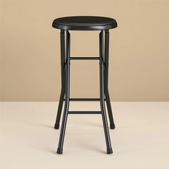 Mainstays 24" Vinyl Padded Folding Stool, Black