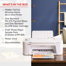 Wireless inkjet all-in-one printer with sample photo paper and included accessories