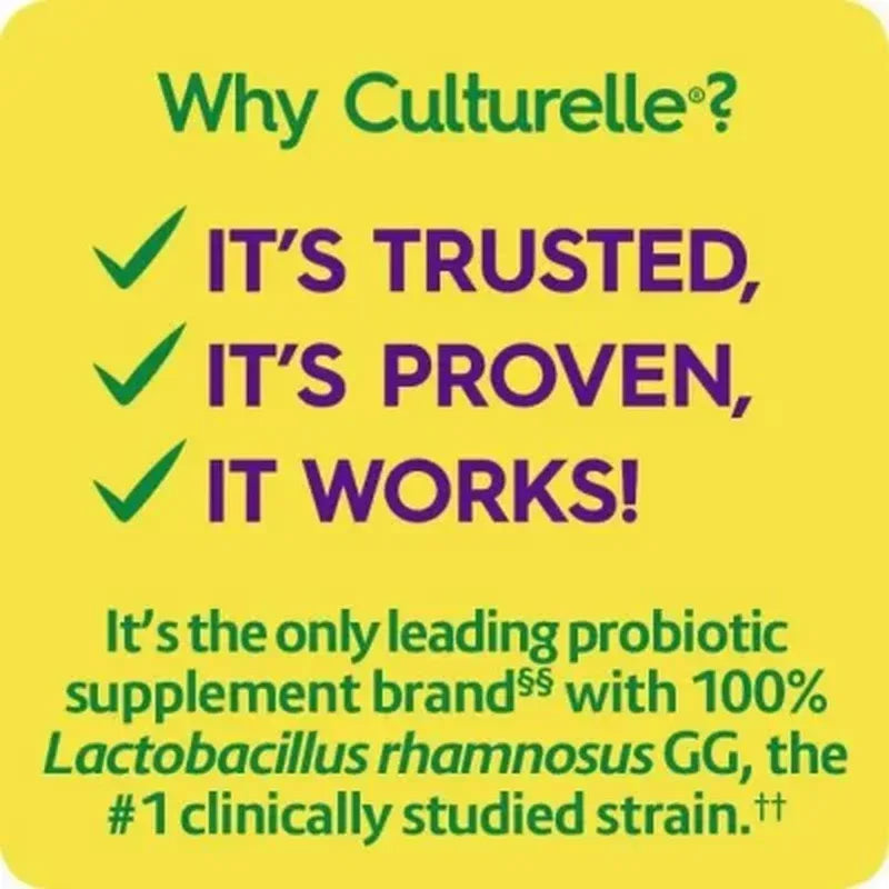 Culturelle Daily Probiotic Supplement Capsules, 10 Billion CFU (80 Ct.)