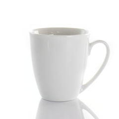 Elama Rosales 6 Piece 12 Ounce Porcelain Mug Set in White