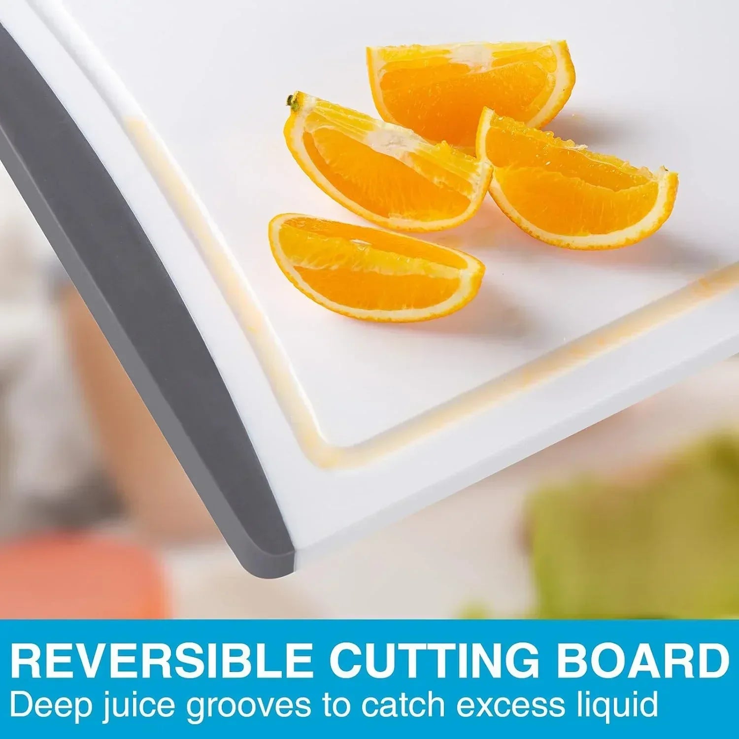 Cutting Boards for Kitchen, Plastic Cutting Board Set of 3, Dishwasher Safe Cutting Boards w/Juice Grooves for Meat, Veggies, Easy Grip Handle, Serveware Accessories