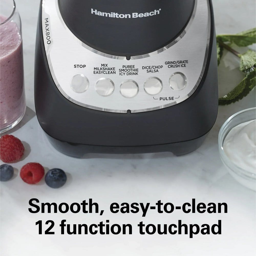 Hamilton Beach Wave Action Blender for Kitchen, 48 oz Jar for Smoothies and Shakes, Black - USA MEGA SHOP