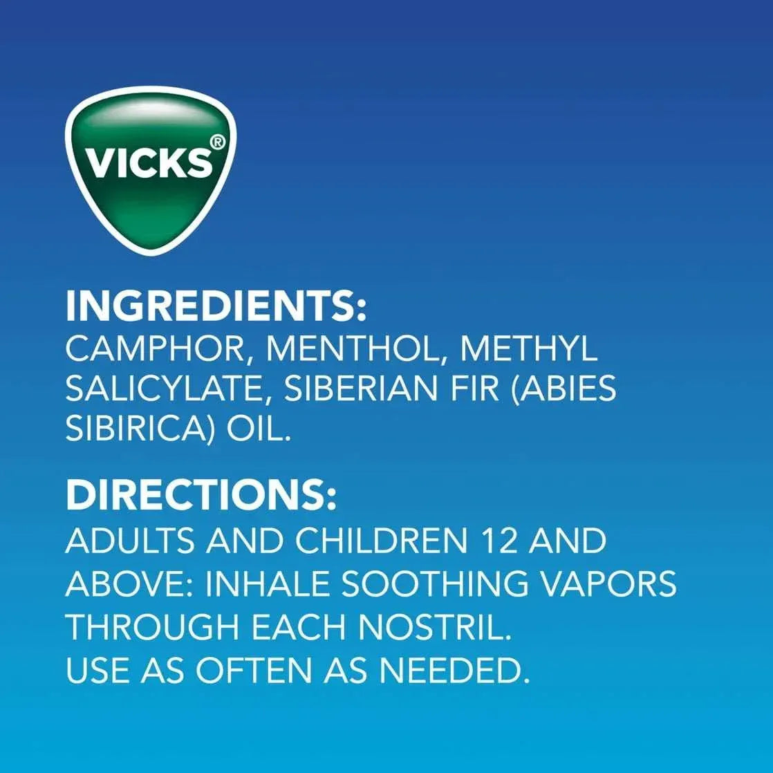 Vicks Vapo Inhaler Non-Medicated Vapor Inhaler with Menthol Scent, 2 Count