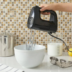 Mainstays 5-Speed Corded Hand Mixer Black with 2 Beaters, New - USA MEGA SHOP
