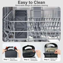 3-in-1 maker with removable non-stick plates, cleaning-ready design