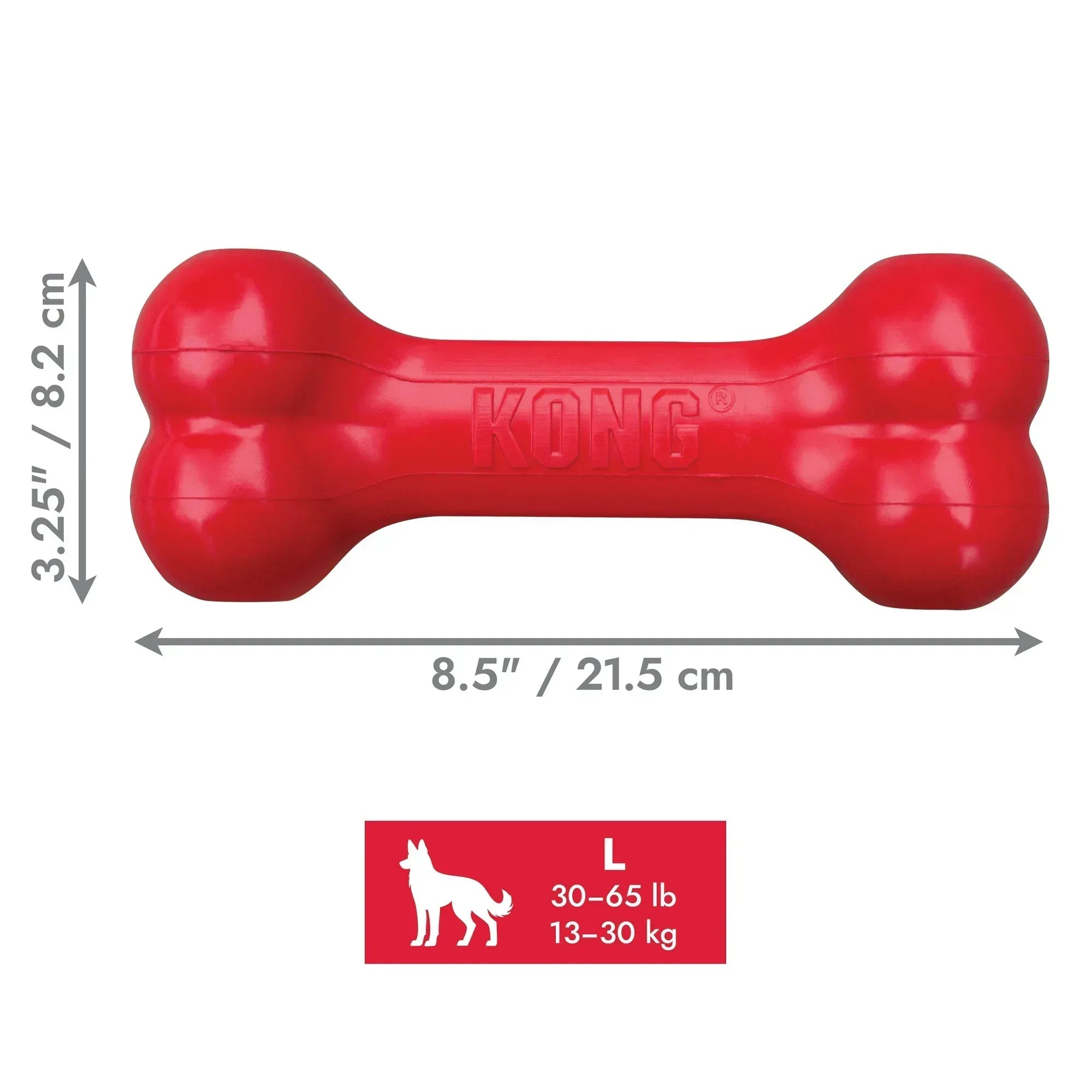 KONG® Rubber Goodie Bone for Average Chewers, Large for Dogs Between 30-65 lbs