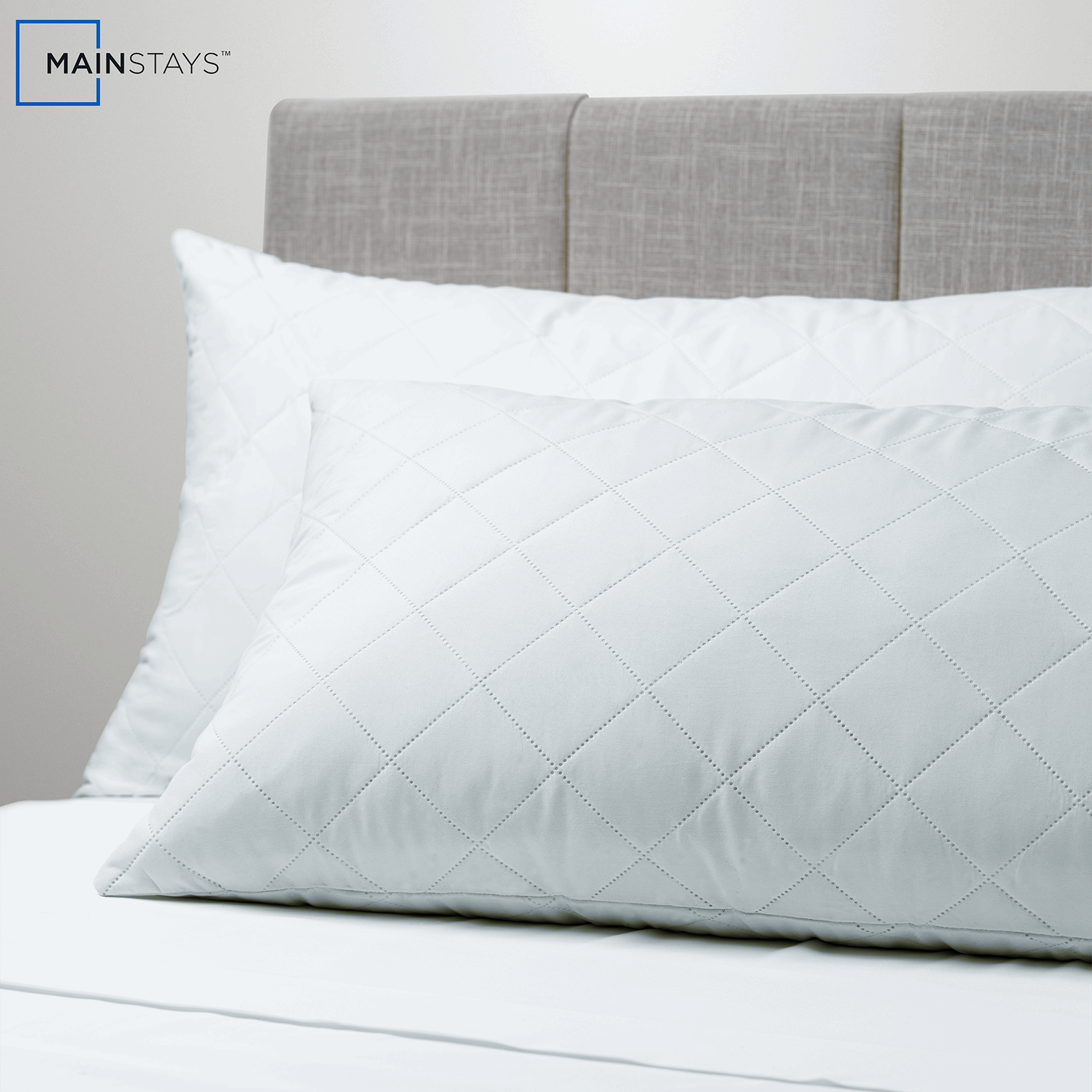 Mainstays Brushed Microfiber Foam Cluster King Bed Pillow - Antimicrobial