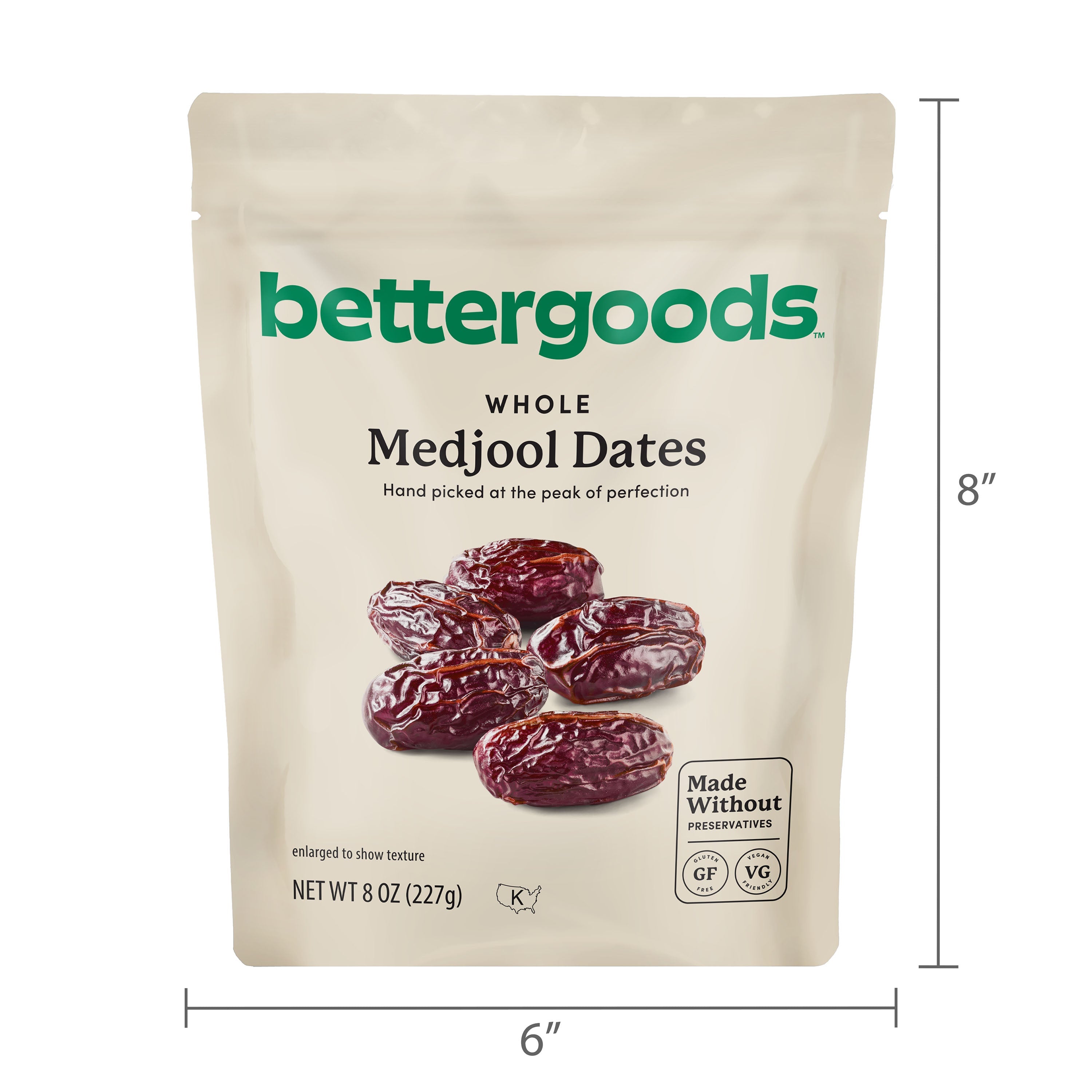 bettergoods Whole Medjool Dates Dried Fruit, 8 oz